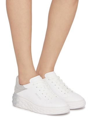 Figure View - Click To Enlarge - JIMMY CHOO - Diamond Leather Women's Sneakers