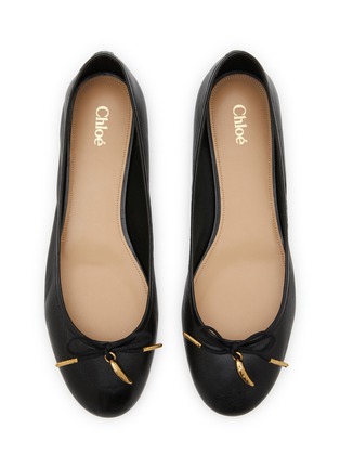 Detail View - Click To Enlarge - CHLOÉ - Iris Leather Ballerina Flats