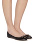 Figure View - Click To Enlarge - CHLOÉ - Iris Leather Ballerina Flats