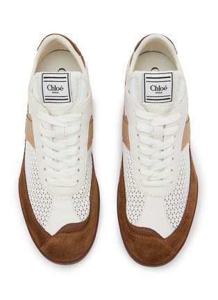 Detail View - Click To Enlarge - CHLOÉ - Chloe Kick Mesh Leather Sneakers