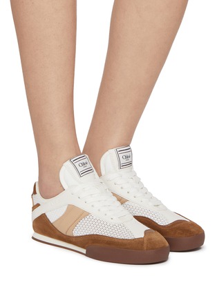 Figure View - Click To Enlarge - CHLOÉ - Chloe Kick Mesh Leather Sneakers