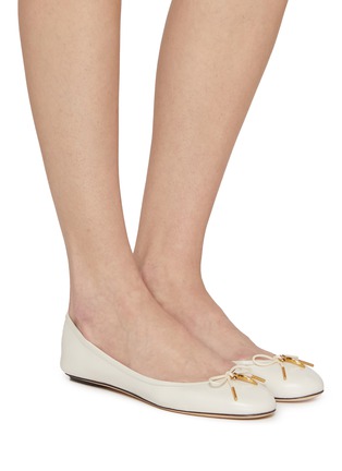 Figure View - Click To Enlarge - CHLOÉ - Iris Leather Ballerina Flats