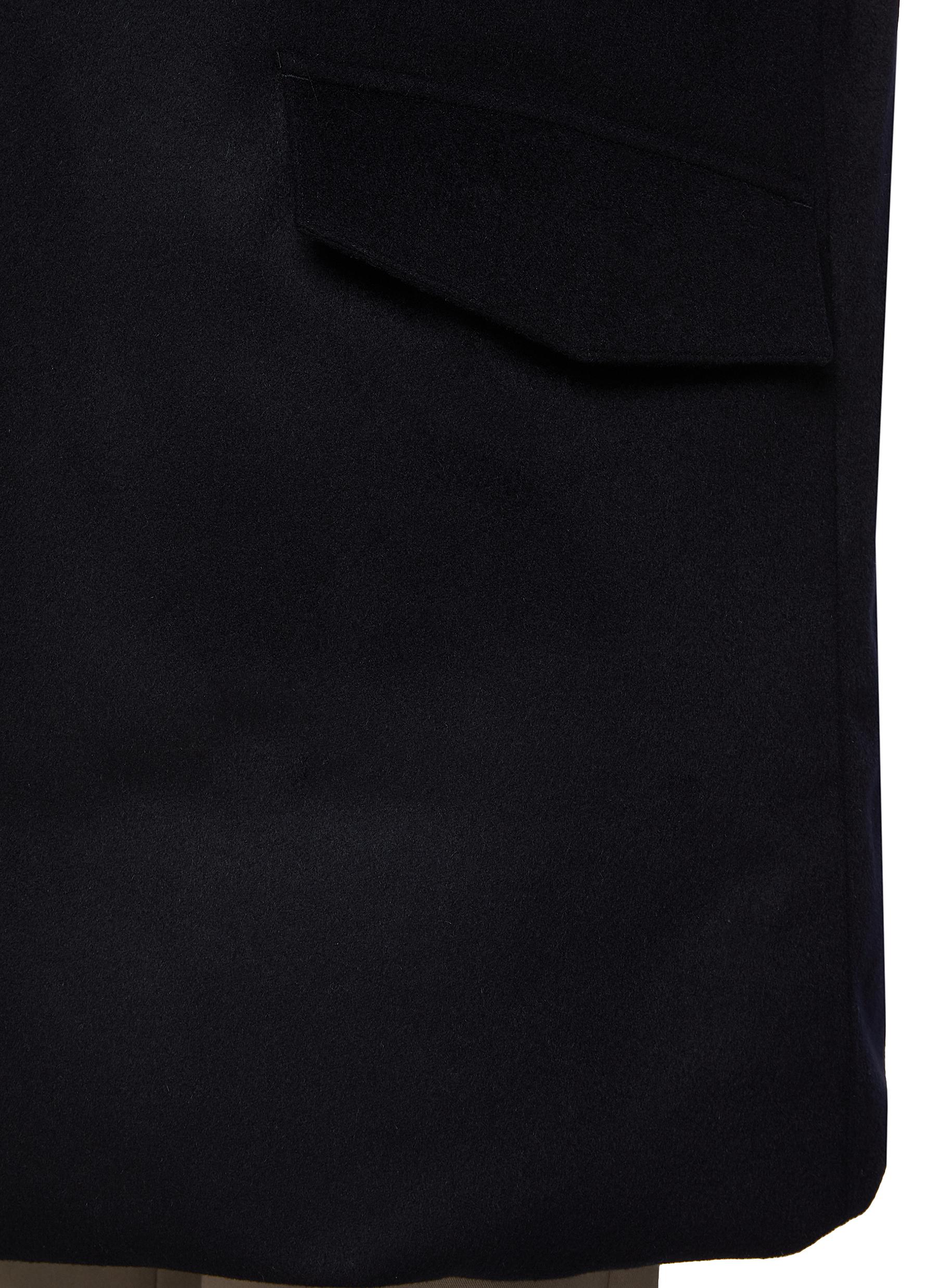 Zip up Hooded Wool Cashmere Jacket - Thumbnail 4