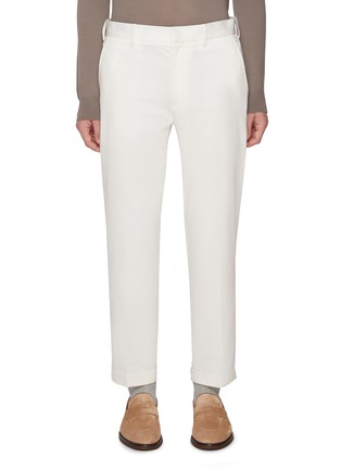 Main View - Click To Enlarge - TOMORROWLAND - Cropped Stretch Cotton Blend Chino Pants