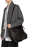 Figure View - Click To Enlarge - DISCORD YOHJI YAMAMOTO - Uneven Leather Shoulder bag