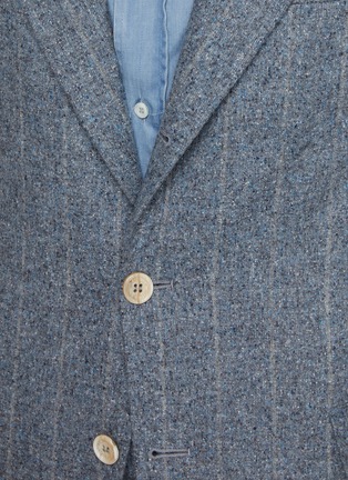 Detail View - Click To Enlarge - BRUNELLO CUCINELLI - Pinstripe Single Breasted Silk Wool Suit