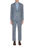 Main View - Click To Enlarge - BRUNELLO CUCINELLI - Pinstripe Single Breasted Silk Wool Suit