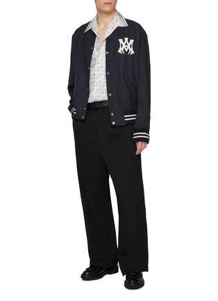 Figure View - Click To Enlarge - AMIRI - MA Hollywood Pinstripe Virgin Wool Bomber Jacket