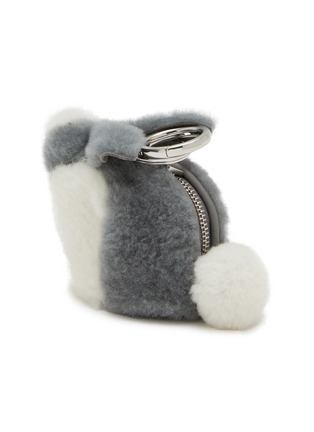 Detail View - Click To Enlarge - LOEWE - Bunny Coin Shearling Purse Charm