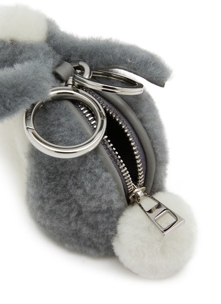 Detail View - Click To Enlarge - LOEWE - Bunny Coin Shearling Purse Charm