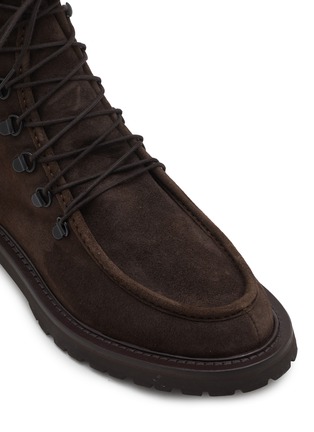 Detail View - Click To Enlarge - LEGRES - Model 14 Suede College Comabat Boots