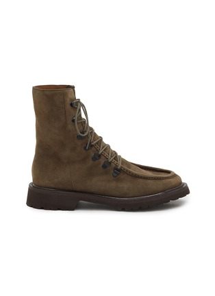 Main View - Click To Enlarge - LEGRES - Model 14 Suede College Comabat Boots