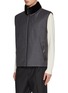 Detail View - Click To Enlarge - YVES SALOMON - Reversible Stand Collar Gilet Vest