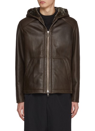 Main View - Click To Enlarge - YVES SALOMON - Hooded Shearling Jacket