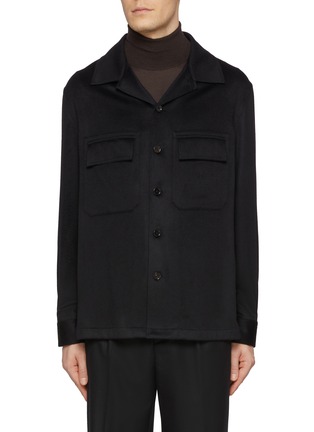 Main View - Click To Enlarge - ZEGNA - Oasi Flap Pocket Cashmere Shirt Jacket