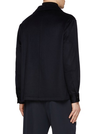 Back View - Click To Enlarge - ZEGNA - Oasi Flap Pocket Cashmere Shirt Jacket