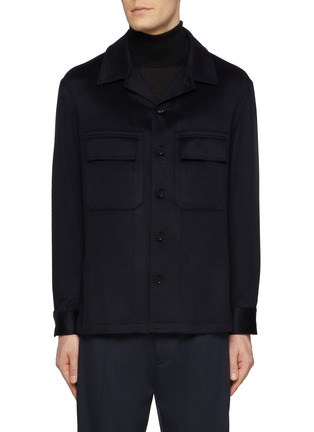 Main View - Click To Enlarge - ZEGNA - Oasi Flap Pocket Cashmere Shirt Jacket