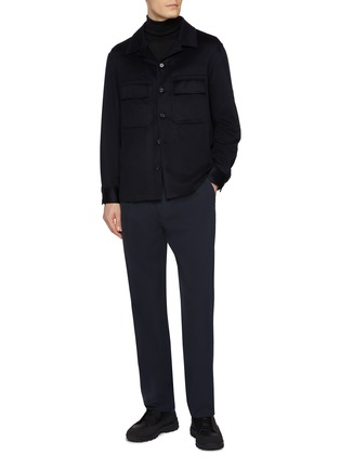 Figure View - Click To Enlarge - ZEGNA - Oasi Flap Pocket Cashmere Shirt Jacket