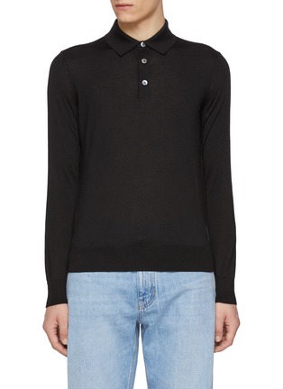 Main View - Click To Enlarge - ZEGNA - Cashmere Silk Knit Polo Shirt