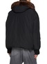 Back View - Click To Enlarge - LOEWE - Shearling Collar Technical Cotton Puffer Jacket