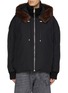 Main View - Click To Enlarge - LOEWE - Shearling Collar Technical Cotton Puffer Jacket