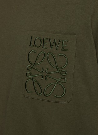  - LOEWE - Embroidered Anagram Pocket Cotton T-Shirt