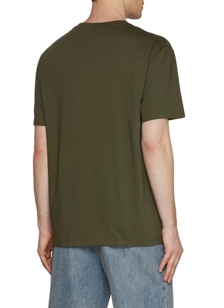 Back View - Click To Enlarge - LOEWE - Embroidered Anagram Pocket Cotton T-Shirt