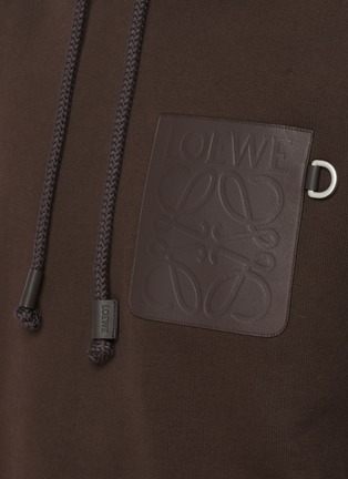  - LOEWE - Leather Anagram Patch Relaxed Cotton Hoodie