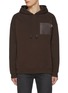 Main View - Click To Enlarge - LOEWE - Leather Anagram Patch Relaxed Cotton Hoodie