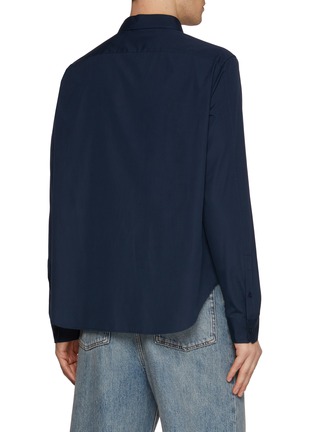 Back View - Click To Enlarge - LOEWE - Embroidered Anagram Pocket Cotton Shirt