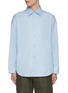 Main View - Click To Enlarge - LOEWE - Hybrid Knit Back Cotton Wool Shirt