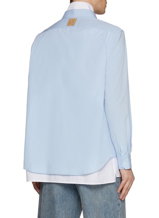 Back View - Click To Enlarge - LOEWE - Hybrid Layered Cotton Shirt