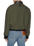 Back View - Click To Enlarge - LOEWE - Hybrid Cotton Twill Back Leather Jacket