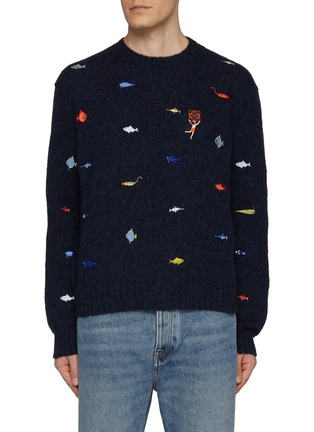 Main View - Click To Enlarge - LOEWE - Embroidered Wool Blend Sweater