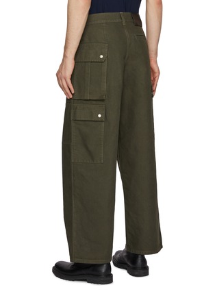 Back View - Click To Enlarge - LOEWE - Logo Patch Cotton Cargo Pants