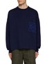 Main View - Click To Enlarge - LOEWE - Anagram Pocket Cotton Blend Sweater