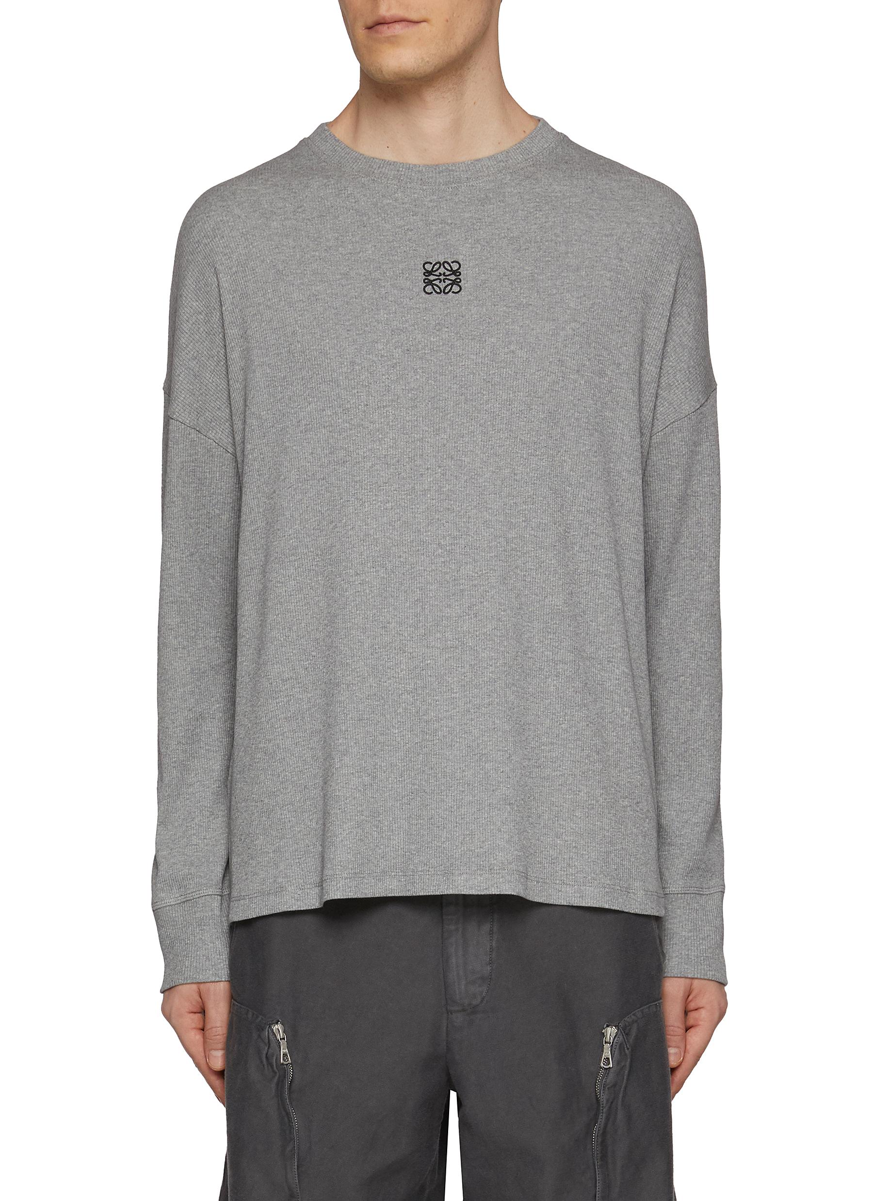 LOEWE | Embroidered Anagram Cotton T-Shirt | Men | Lane Crawford