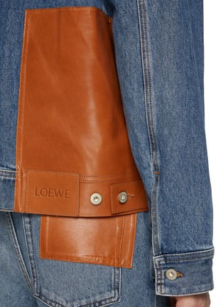  - LOEWE - Leather Patch Pocket Denim Jacket