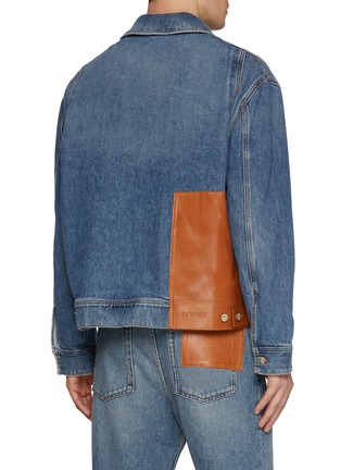 Back View - Click To Enlarge - LOEWE - Leather Patch Pocket Denim Jacket