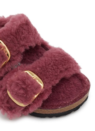 Detail View - Click To Enlarge - BIRKENSTOCK - Arizona Big Buckle Teddy BerryCrush Shearling Sandals