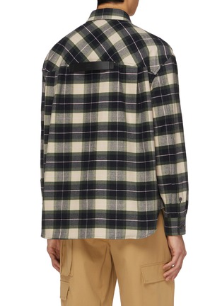 Back View - Click To Enlarge - LOEWE - Chequered Cotton Flannel Shirt