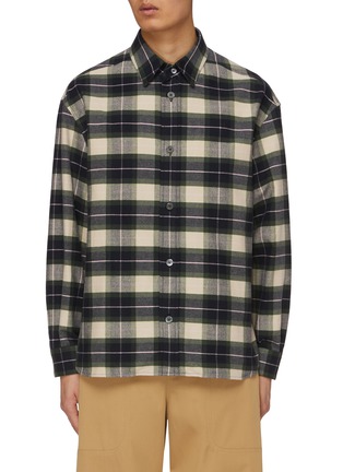 Main View - Click To Enlarge - LOEWE - Chequered Cotton Flannel Shirt