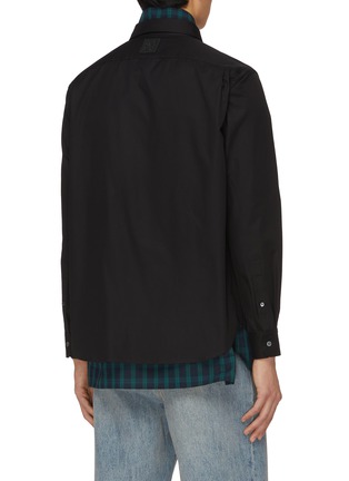Back View - Click To Enlarge - LOEWE - Compact Hybrid Layered Cotton Shirt