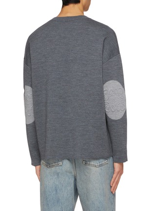 Back View - Click To Enlarge - LOEWE - Anagram Elbow Patch Wool Blend Sweater