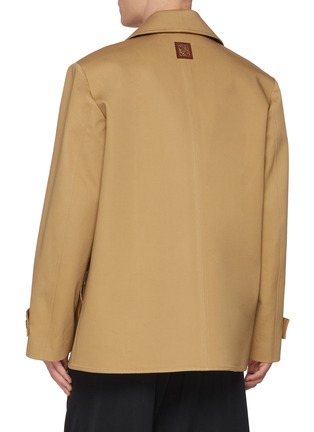 Back View - Click To Enlarge - LOEWE - Buttonless Leather Lining Cotton Jacket