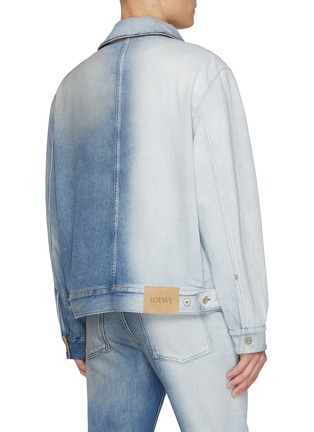 Back View - Click To Enlarge - LOEWE - Light Wash Faded Denim Jacket