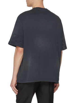 Back View - Click To Enlarge - LOEWE - Embroidered Anagram Sleeve Loose Cotton T-shirt