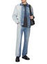 Figure View - Click To Enlarge - LOEWE - Light Wash Faded Straight Leg Jeans