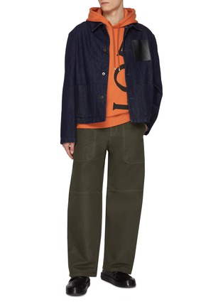 Figure View - Click To Enlarge - LOEWE - Crossbody Logo Cotton Hoodie