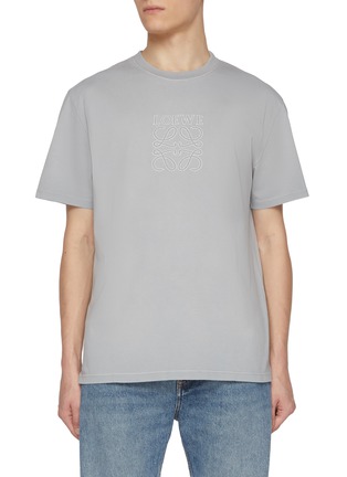 Main View - Click To Enlarge - LOEWE - Embroidered Anagram Cotton T-Shirt